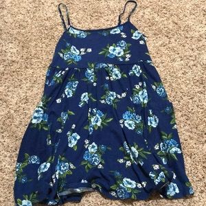 Blue floral summer dress